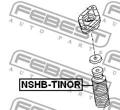 FEBEST (NSHBTINOR) Пыльник+отбойник NISSAN ALMERA 00-06/PRIMERA 96-07 зад.к-кт на 1 амортиз.