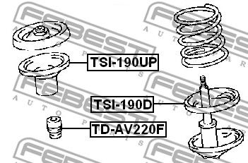 FEBEST (TDAV220F) Отбойник амортизатора TOYOTA AVENSIS 97-03 пер.