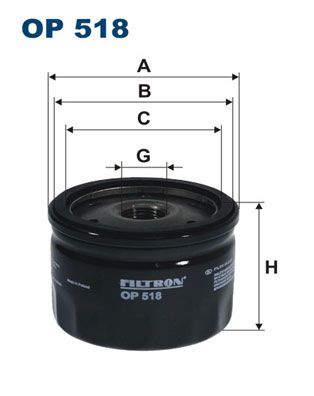 FILTRON (OP518) Фильтр масляный RENAULT -89