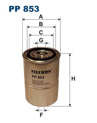 FILTRON (PP853) Фильтр топл.MITSUBISHI COLT,GALANT,SPACE WAGON 1.8-2.0TD 86-98