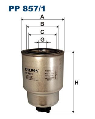 FILTRON (PP8571) Фильтр топливный NISSAN ALMERA/PRIMERA/NAVARA 00- 2.2-2.5 DIESEL