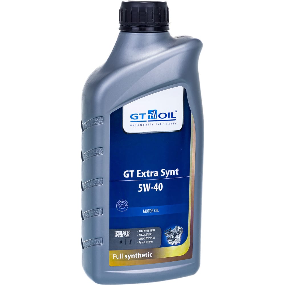 GT OIL (8809059407400) Масло моторное 5W40 GT OIL 1л синтетика GT Extra Synt