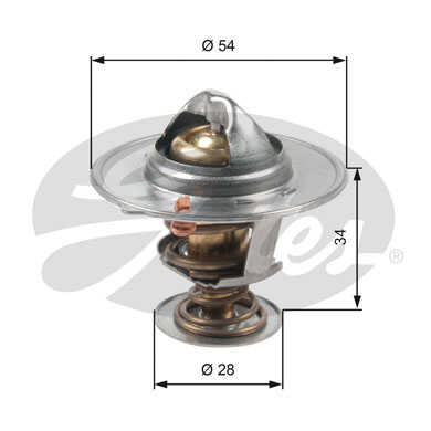 GATES (TH47685G1) Термостат HYUNDAI SANTA FE/GETZ/TUCSON 1.5D-2.2D 01-10/06-