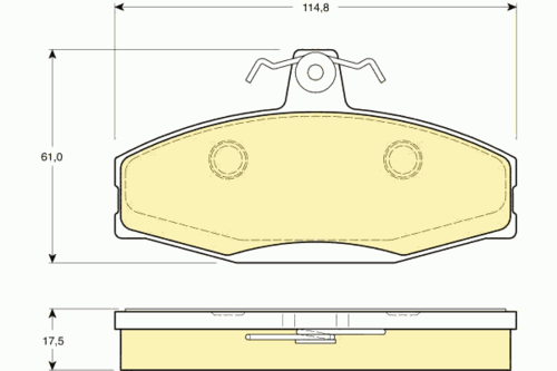 GIRLING (6112801) Колодки тормозные SKODA FELICIA 94-01 передние