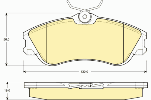 GIRLING (6112951) Колодки тормозные CITROEN BERLINGO/PEUGEOT PARTNER 96- передние без датч.