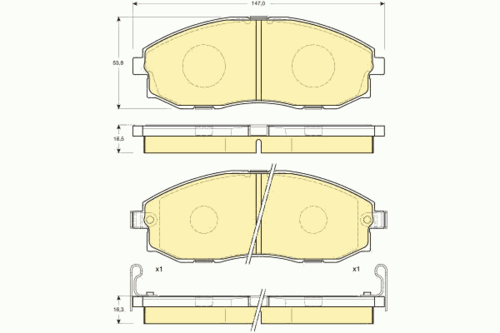 GIRLING (6132019) Колодки тормозные HYUNDAI H-1/STAREX 2.4-2.5D 97- передние