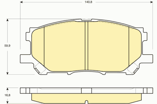 GIRLING (6133389) Колодки тормозные LEXUS RX300/RX330/RX350 03>08/RX400H 05>09 передние