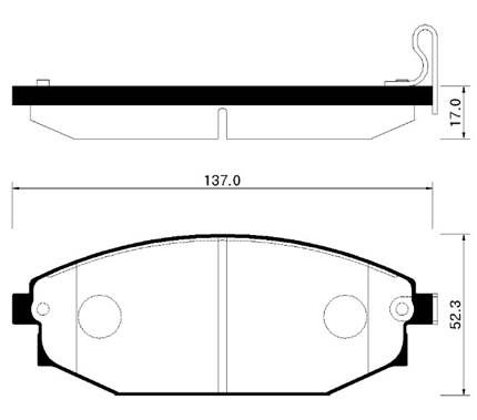 HSB (HP0017) Колодки тормозные дисковые передн HYUNDAI: GALLOPER 91- \ MITSUBISHI: GALLOPER 97-02 \ KIA: SORENTO 02-08