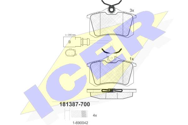 ICER (181387700) Тормозные колодки