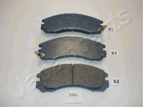 JAPANPARTS (PA599AF) Колодки тормозные MITSUBISHI LANCER/OUTLANDER/PAJERO SPORT 98- передн.
