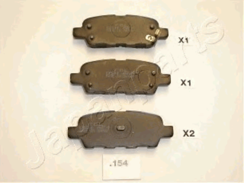 JAPANPARTS (PP154AF) Колодки тормозные дисковые