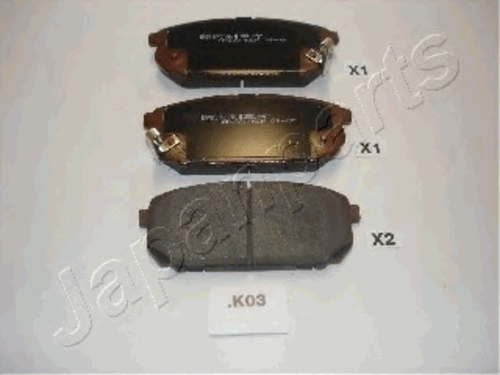 JAPAN PARTS (PPK03AF) Колодки тормозные KIA SORENTO (JC) 2.4-3.5 02- задние