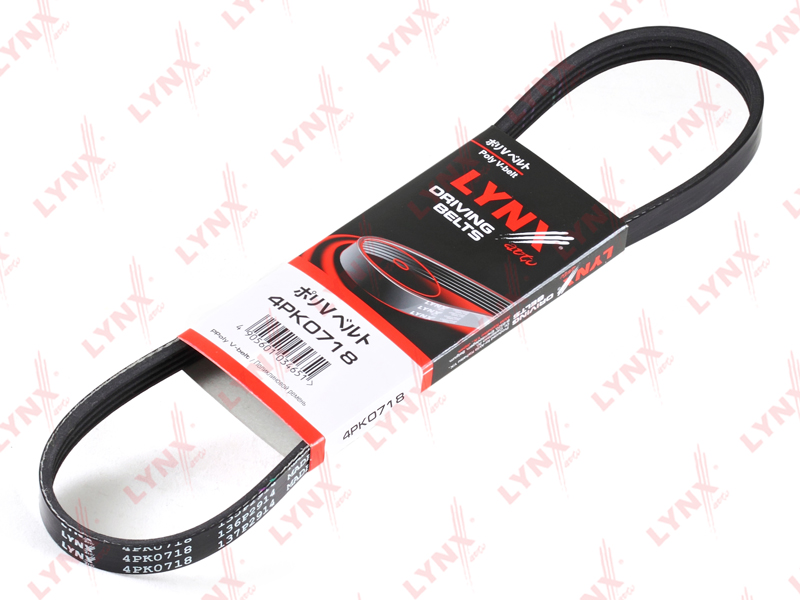LYNXAUTO (4PK0718) Ремень поликлиновой CHEVROLET Matiz 1.0 RENAULT Logan/Sandero 1.4-1.6 04> TOYOTA Previa 2.4 90-00