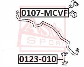 ASVA (0123010) ТЯГА СТАБИЛИЗАТОРА ПЕРЕДНЯЯ