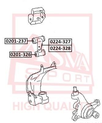 ASVA (0201237) САЙЛЕНТБЛОК ПЕРЕДНЕГО РЫЧАГА ЗАДНИЙ