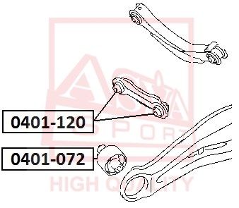 ASVA (0401120) Сайлентблок заднего рычага