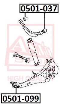 ASVA (0501037) Сайлентблок рычага MAZDA 6 -07 задн.