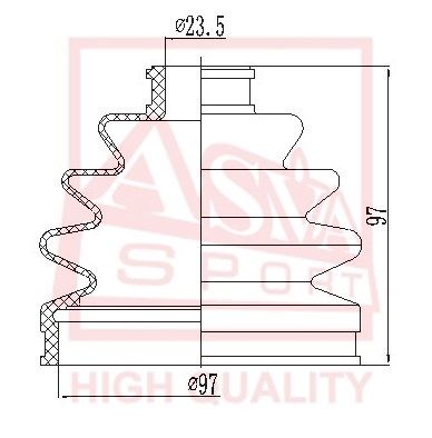 ASVA (ASBT110) Пыльник ШРУСа NISSAN/INFINITI компл.(без смазки)