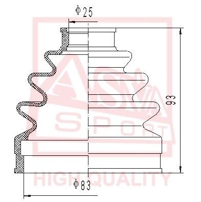 ASVA (ASBT119) Пыльник ШРУСа 12 ASBT119