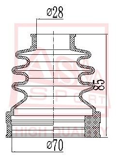 ASVA (ASBTINFF1) ПЫЛЬНИК ШРУС I/B (28x71x86) КОМПЛЕКТ [12] ASBTINFF1