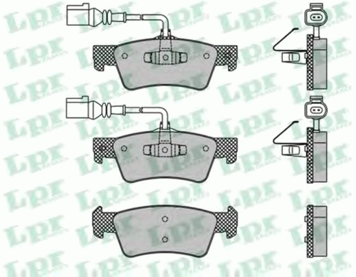 LPR (05P1284A) Колодки тормозные VOLKSWAGEN TOUAREG 02-10 задние с датч.