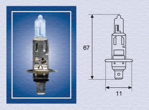 M.MARELLI (002551100000) Лампа H1 12V [standart]