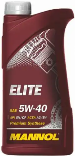 MANNOL (1005) Масло моторное 5W40 MANNOL 1л  синтетика Elite SN/CF, A3/B4