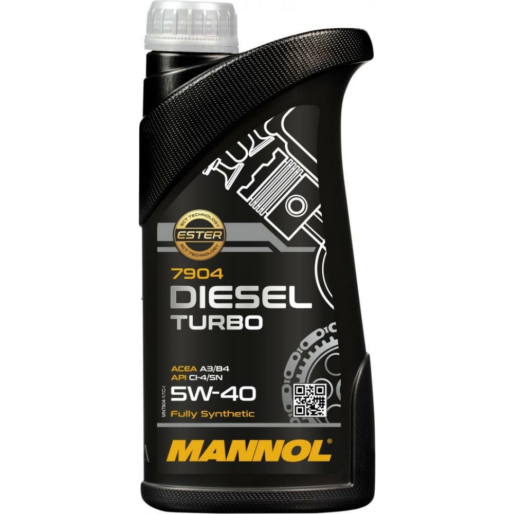 MANNOL (1010) Масло моторное 5W40 MANNOL 1л синтетика Diesel Turbo CI-4/SL, B4/A3