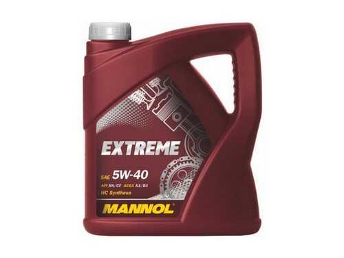 MANNOL (1021) Масло моторное 5W40 MANNOL 4л  НС-синтетика Extreme SN/CF, A3/B4