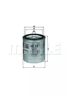 MAHLE-KNECHT (KC22) Фильтр топливный