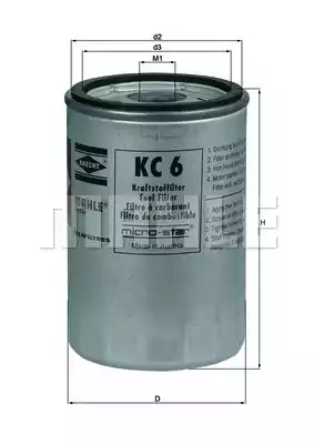 KNECHT (KC6) Фильтр топливный IVECO/RENAULT/MAN