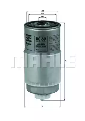 KNECHT (KC69) Фильтр топливный AUDI A4/A6/A80/A100/VW PASSAT -00/VOLVO 850/S70/S80 D/TD