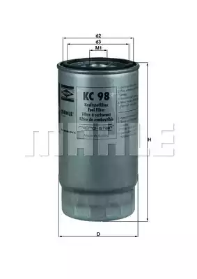 MAHLE (KC98) Фильтр топливный BMW: 3 91-98, 3 Compact 95-00, 3 Touring 95-99, 5 91-95, 5 96-03, 5 Touring 91-97, 5 Touring 97-04, 7 96-01