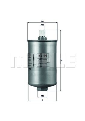 MAHLE-KNECHT (KL29) Фильтр топливный