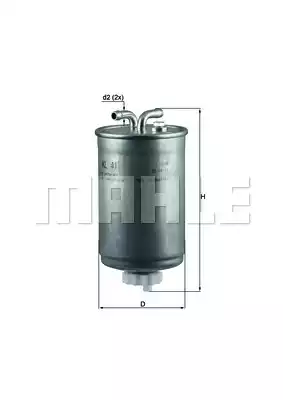 MAHLE-KNECHT (KL41) Фильтр топливный