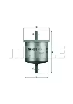 MAHLE-KNECHT (KL61) Фильтр топливный