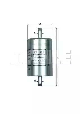 MAHLE-KNECHT (KL86) Фильтр топливный