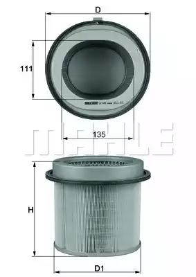 MAHLE-KNECHT (LX670) Фильтр воздушный