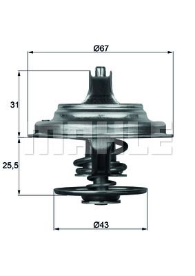 MAHLE-KNECHT (TX2383D) Термостат
