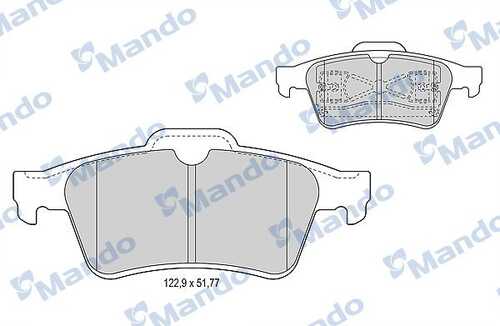 MANDO (MBF015161) Колодки тормозные дисковые зад