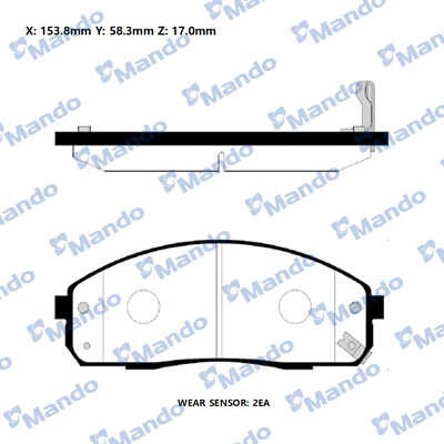 MANDO (MPH30) Колодки передние HYUNDAI H-1/H100/Porter I MANDO MPH30