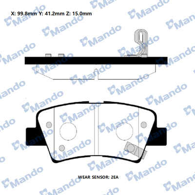 MANDO (MPH39) Колодки HYUNDAI HYUNDAI SONATA V (NF)