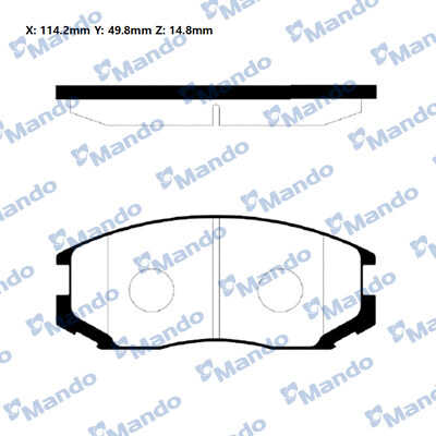 MANDO (MPM01) Колодки тормозные MITSUBISHI Lancer (92-),Colt передние (4шт.) MANDO