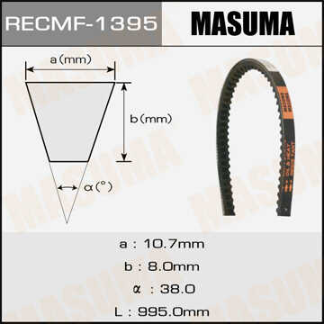 MASUMA (1395) 1395_ремень клиновой !10.7x1003\ MB,MAN,Volvo, BMW E30/E28/E34 2.4D/TD 83-92