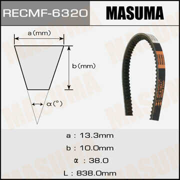 MASUMA (6320) Ремень клиновый 13x838 мм MASUMA 6320