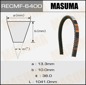 MASUMA (6400) 6400_ремень !клиновой 13.3x1016\ IVECO,SENTRA,MAN,MB,SCANIA,VOLVO, BMW, Toyota
