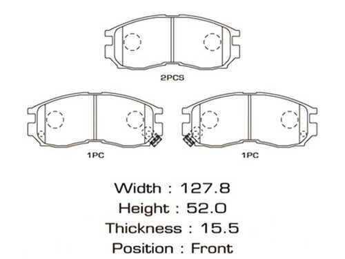 MASUMA (MS3271) колодки дисковые передние  Mitsubishi Galant 1.8-2.0TDSpace Wagon 91-98