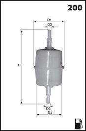 MECAFILTER (ELE1990) Фильтр топливный