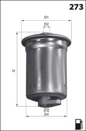 MECAFILTER (ELE6035) Фильтр топливный HYUNDAI ATOS,COUPE,LANTRA 1.0-2.0L 1996=>