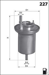 MECAFILTER (ELE6063) Фильтр топливный VW/AUDI/SKODA без регулятора давления